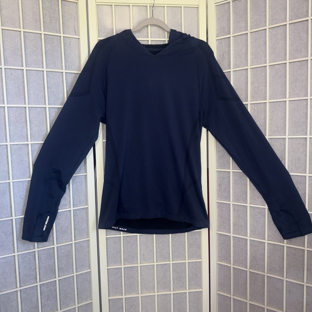 Mack Weldon 18-Hour Athletic Vented Moisture Wicking Jersey Hoodie Size Medium - Picture 11 of 11